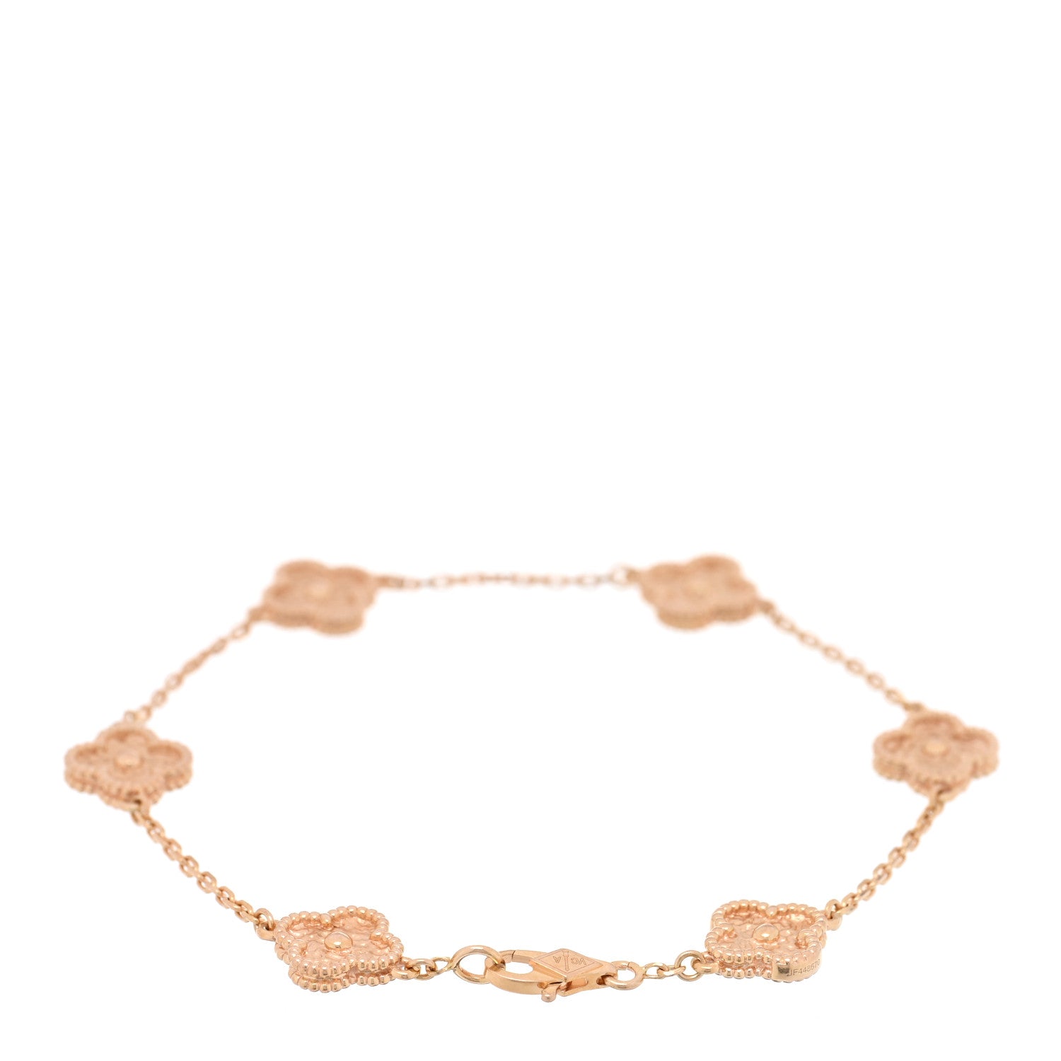 Van Cleef & Arpels 18K Rose Gold 6 Motifs Sweet Alhambra Bracelet 2 of 3