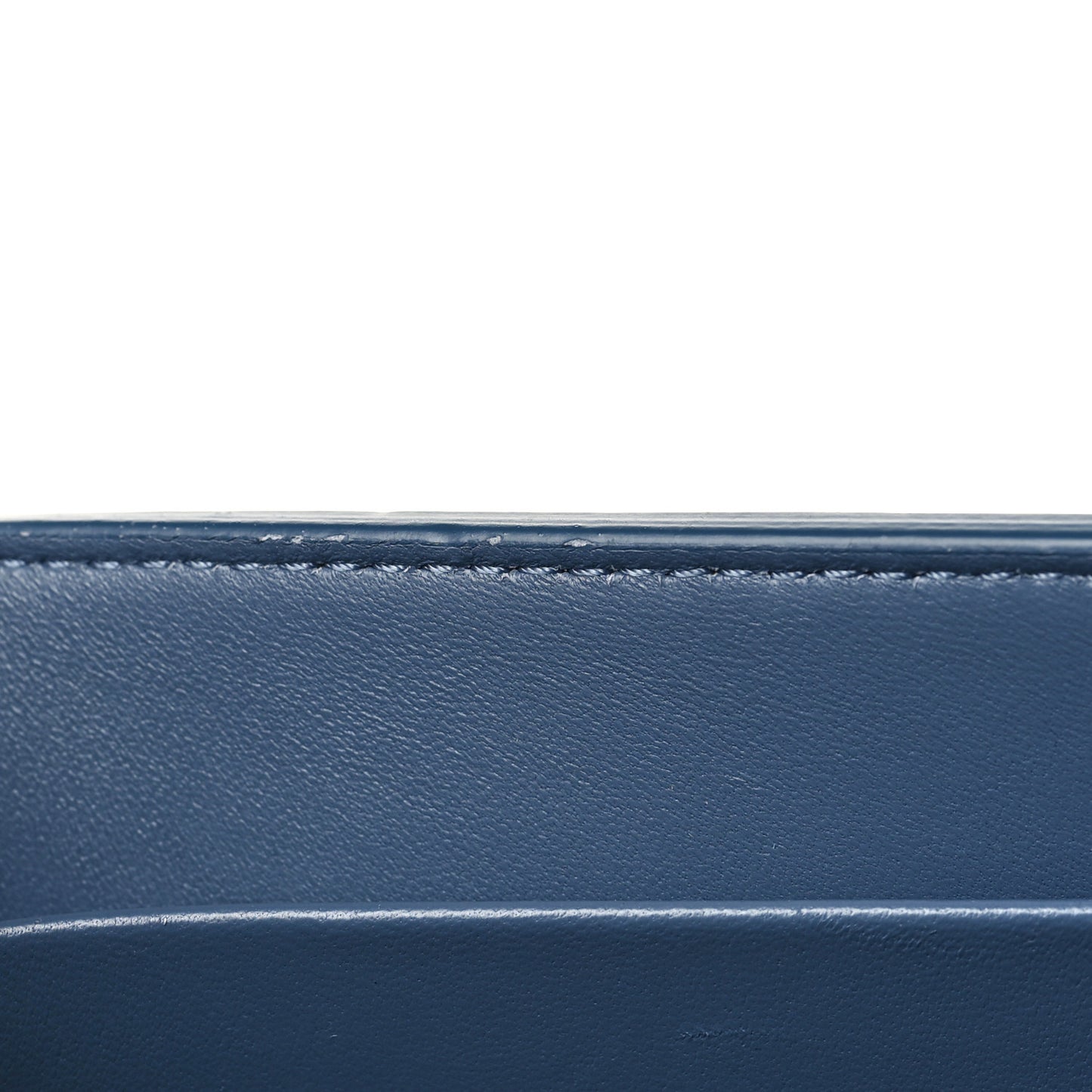 Grained Calfskin Embossed 30 Montaigne Chain Flap Bag Blue