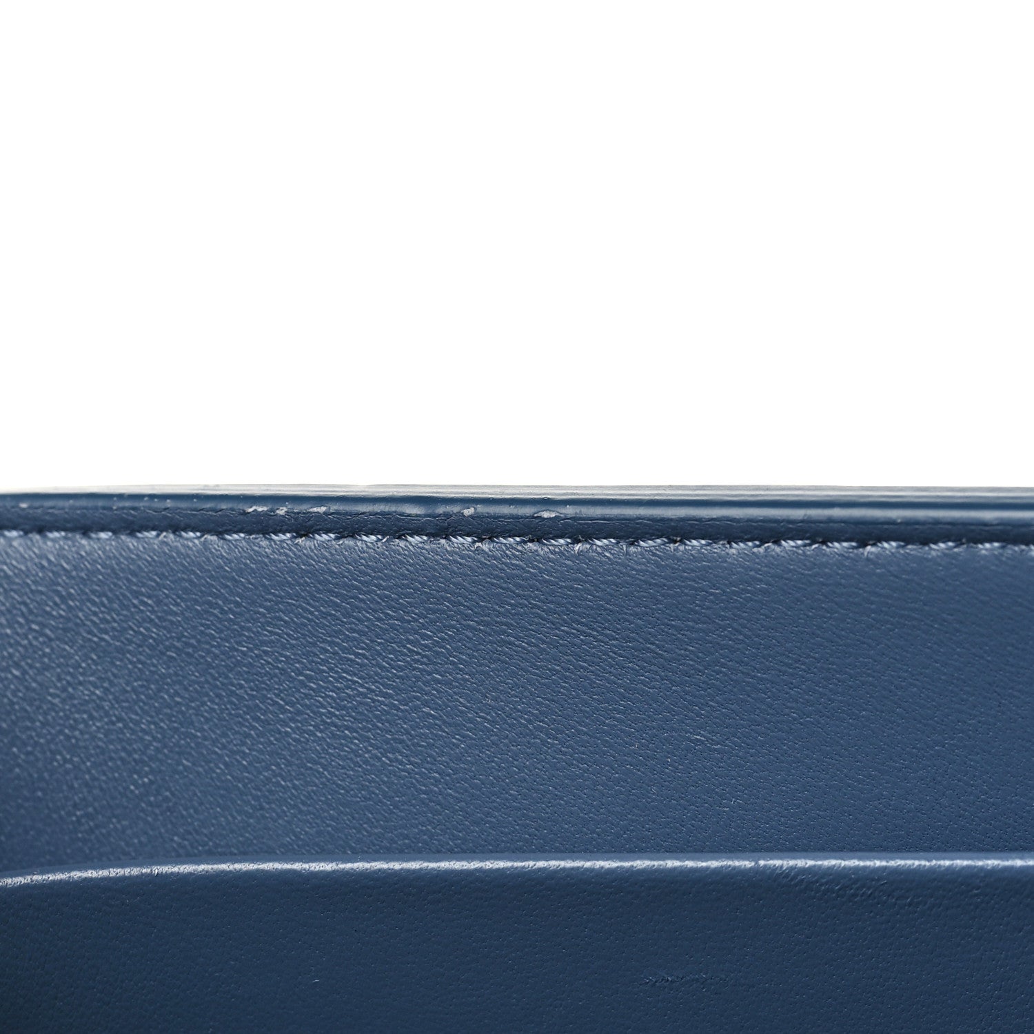 Christian Dior Grained Calfskin Embossed 30 Montaigne Chain Flap Bag Blue 10 of 11