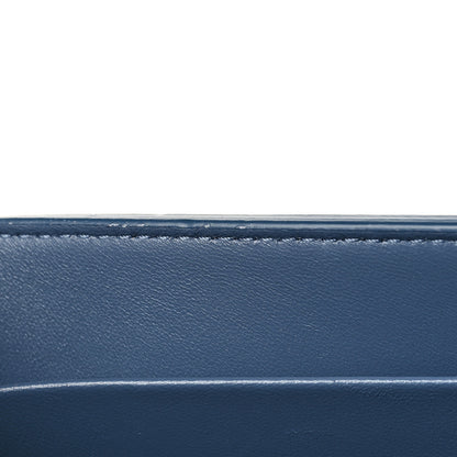 Christian Dior Grained Calfskin Embossed 30 Montaigne Chain Flap Bag Blue 10 of 11