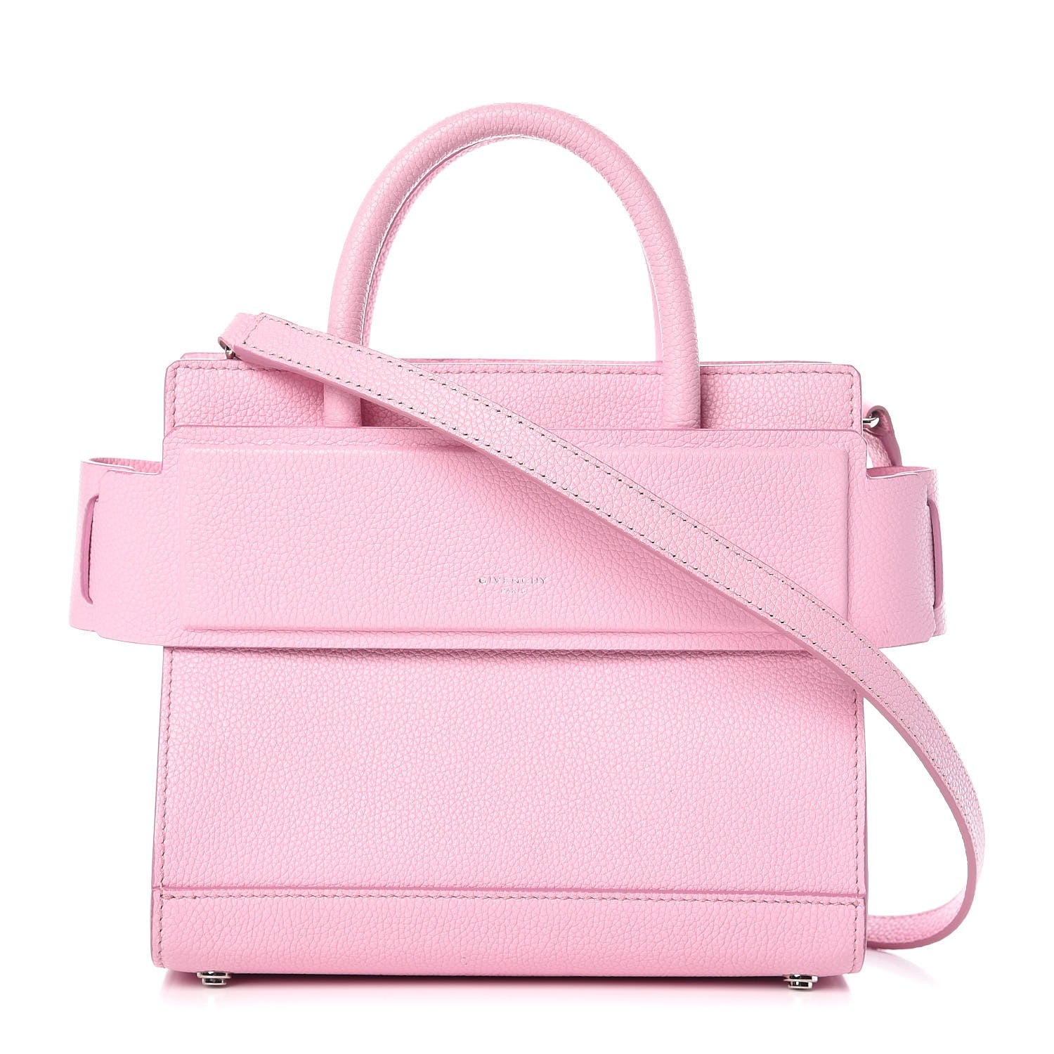 Givenchy Grained Calfskin Mini Horizon Satchel Bright Pink 1 of 10