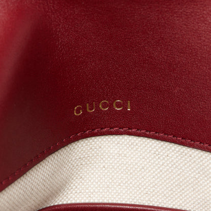 Gucci Soft Calfskin Horsebit 1955 Small Shoulder Bag Rosso Ancora 7 of 12