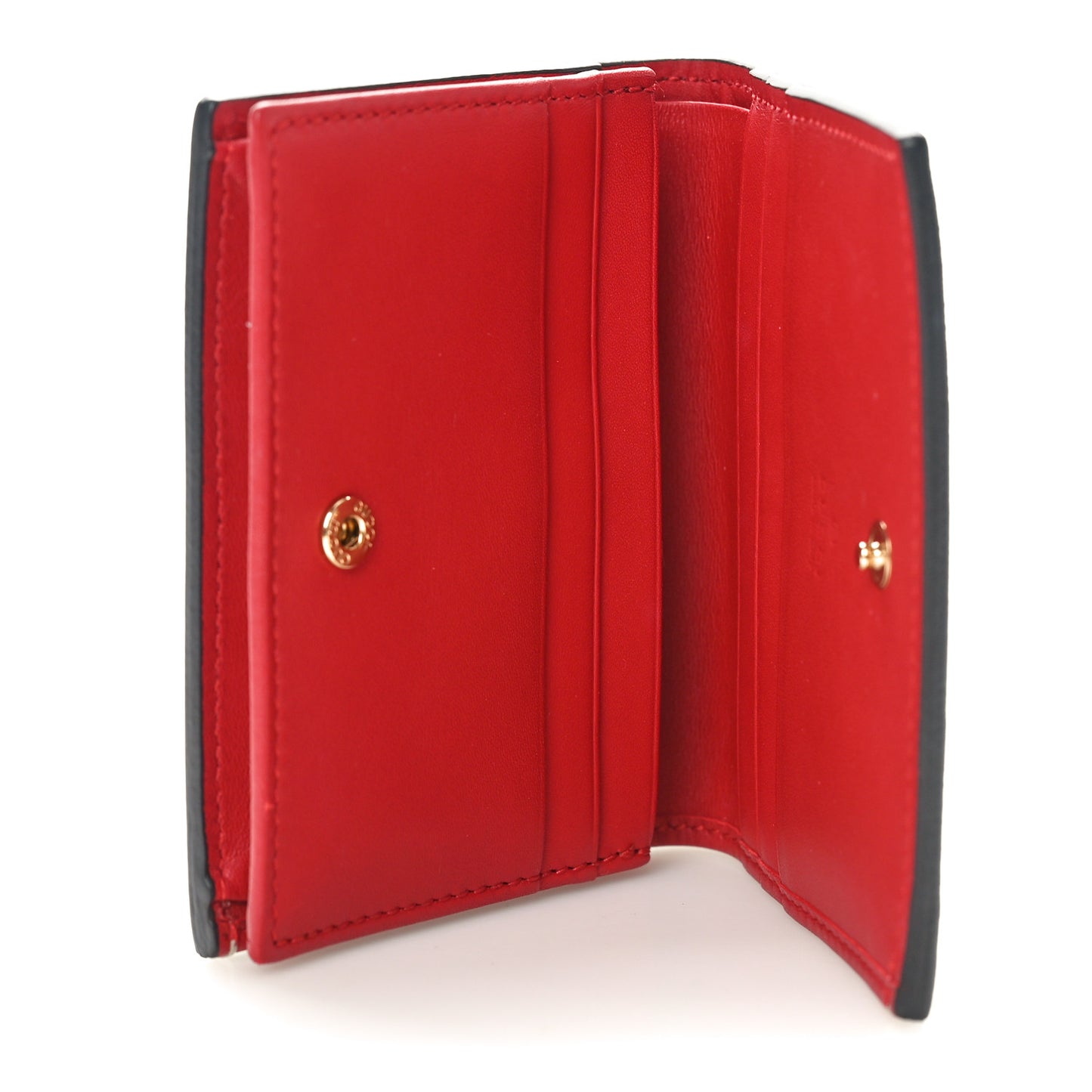 GG Supreme Monogram Blooms Card Case Wallet Beige Blue Navy Hibiscus Red