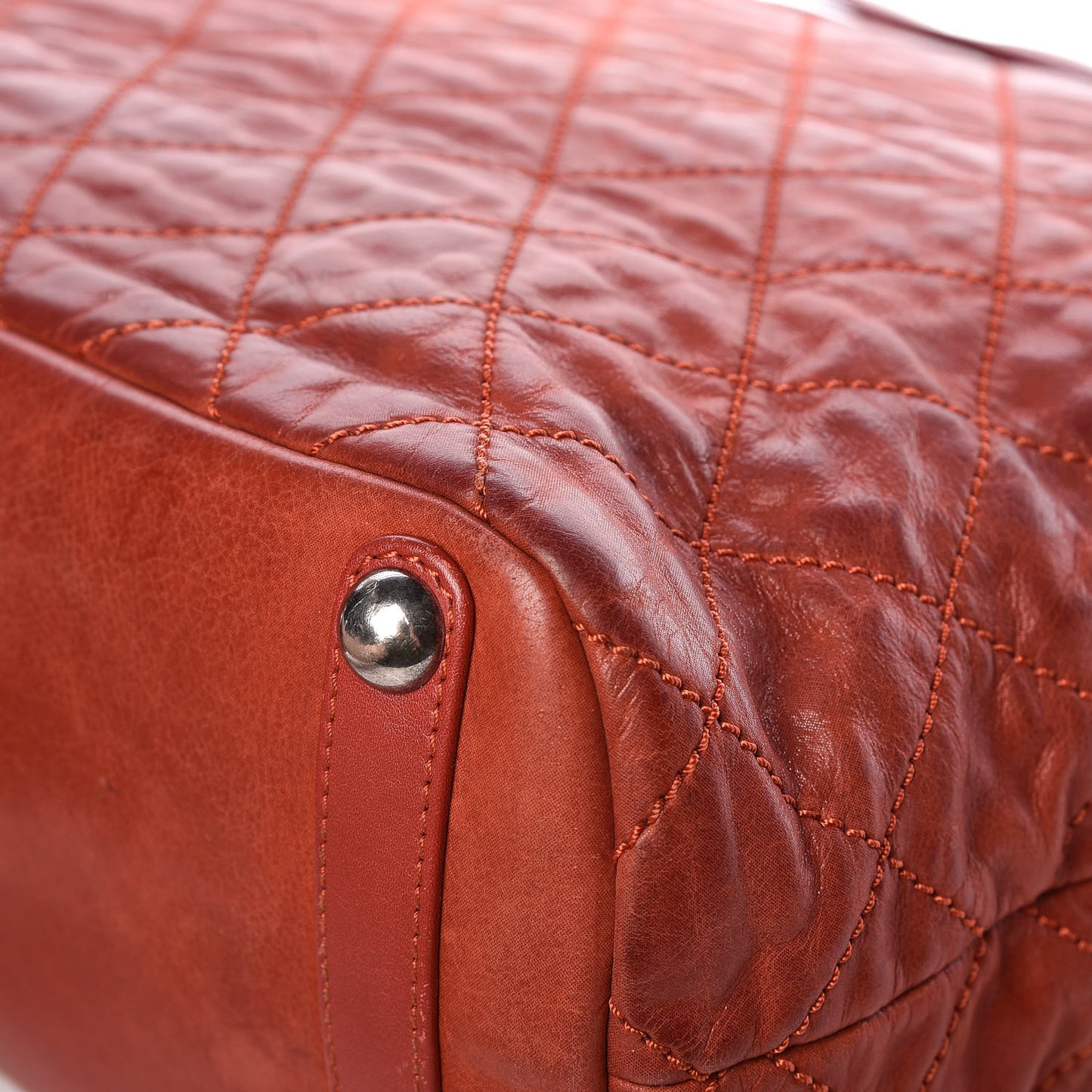 Iridescent Calfskin Large In The Mix Tote Red