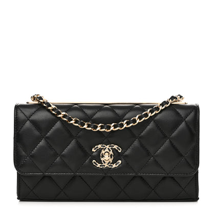 Chanel Lambskin Quilted Trendy CC Flap Phone Holder With Chain Black 1 of 11
