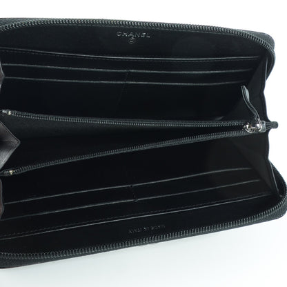 Chanel Patent Quilted Boy Zip Around Wallet Black 5 of 8
