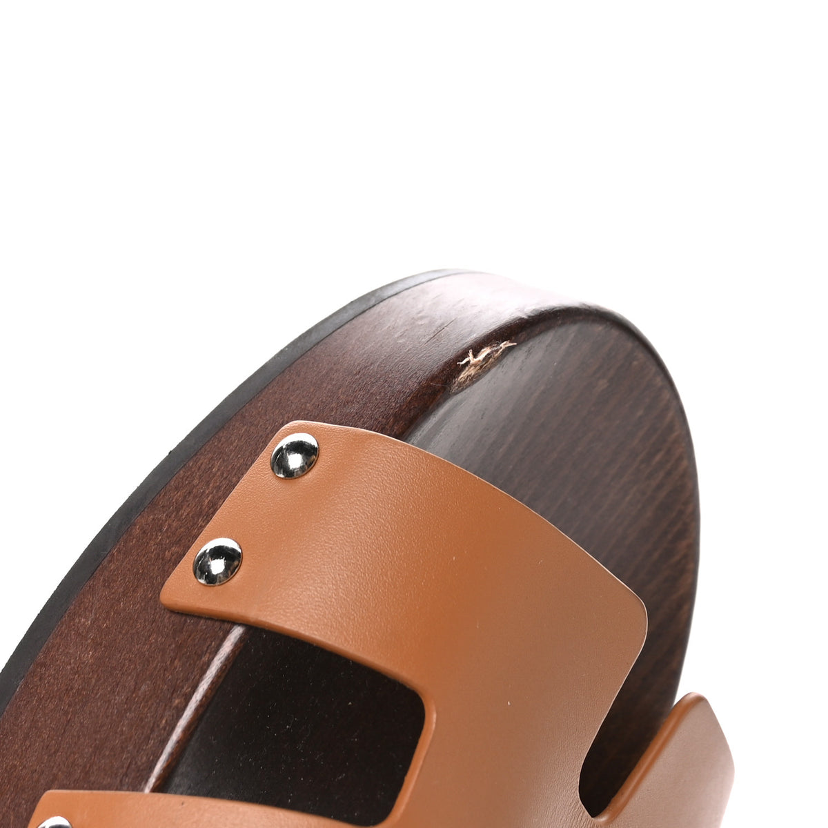 Hermes Calfskin Womens Kos Clog 37 Naturel 9 of 11