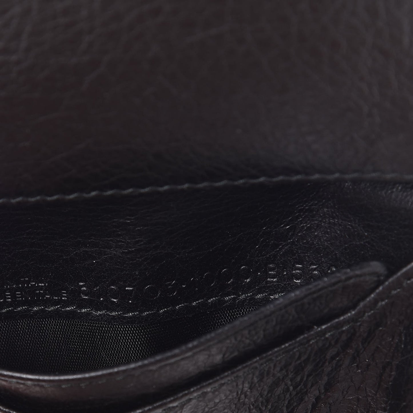 Agneau Classic Gold Hardware Card Case Black