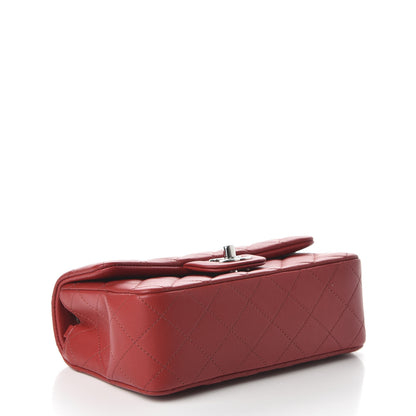 Chanel Lambskin Quilted Mini Rectangular Flap Red 4 of 11