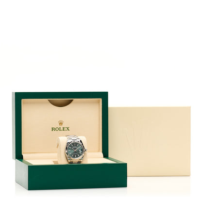 Rolex Stainless Steel 18K White Gold 36mm Oyster Perpetual Datejust Watch Mint Green 126234 5 of 5