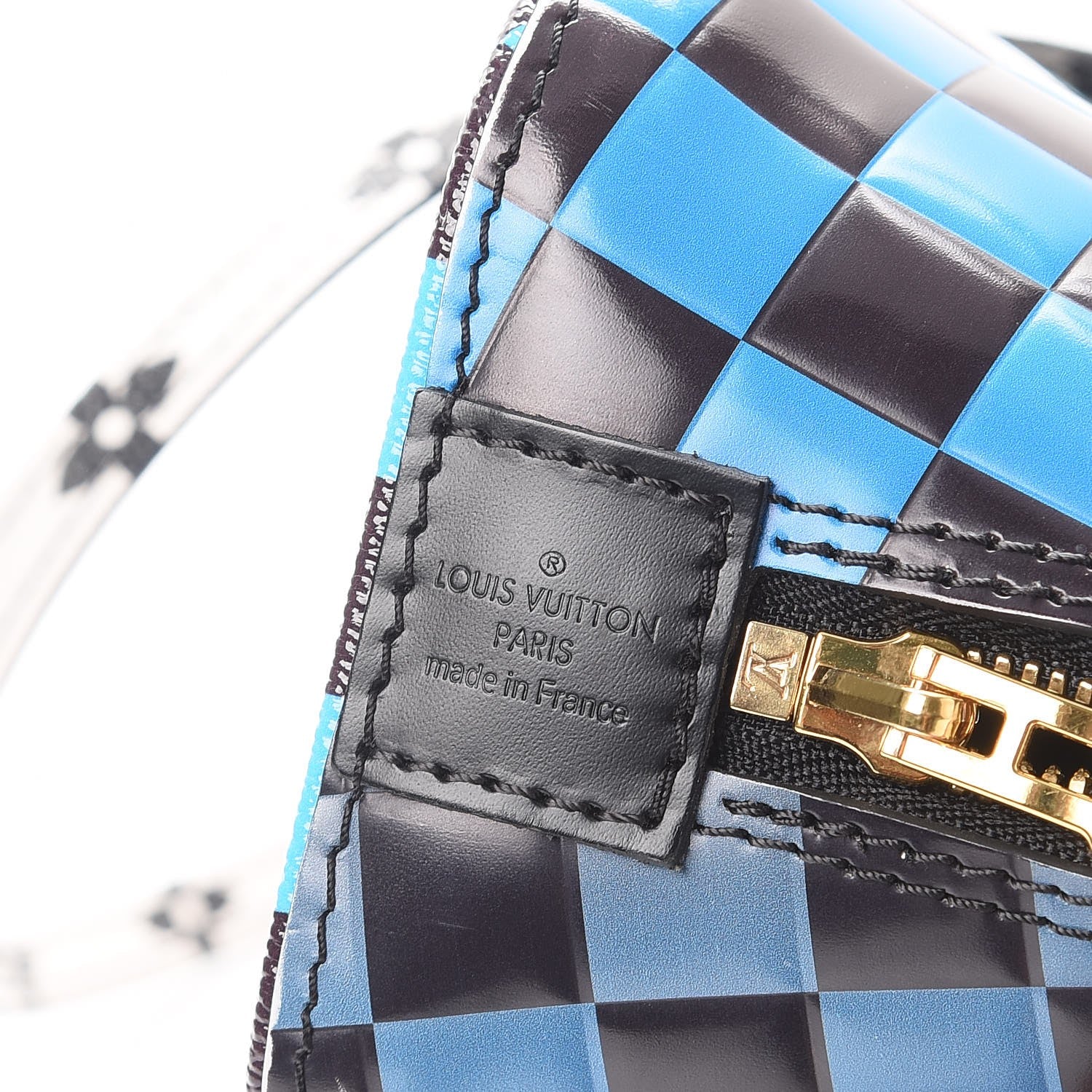 Louis Vuitton Epi Damier Race Alma BB Blue Vert 7 of 12