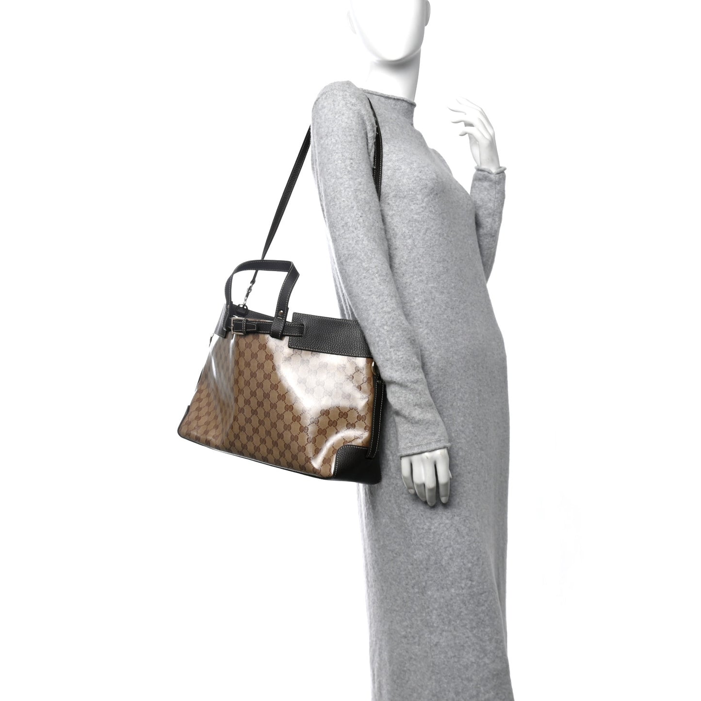 Crystal Monogram Tote Brown