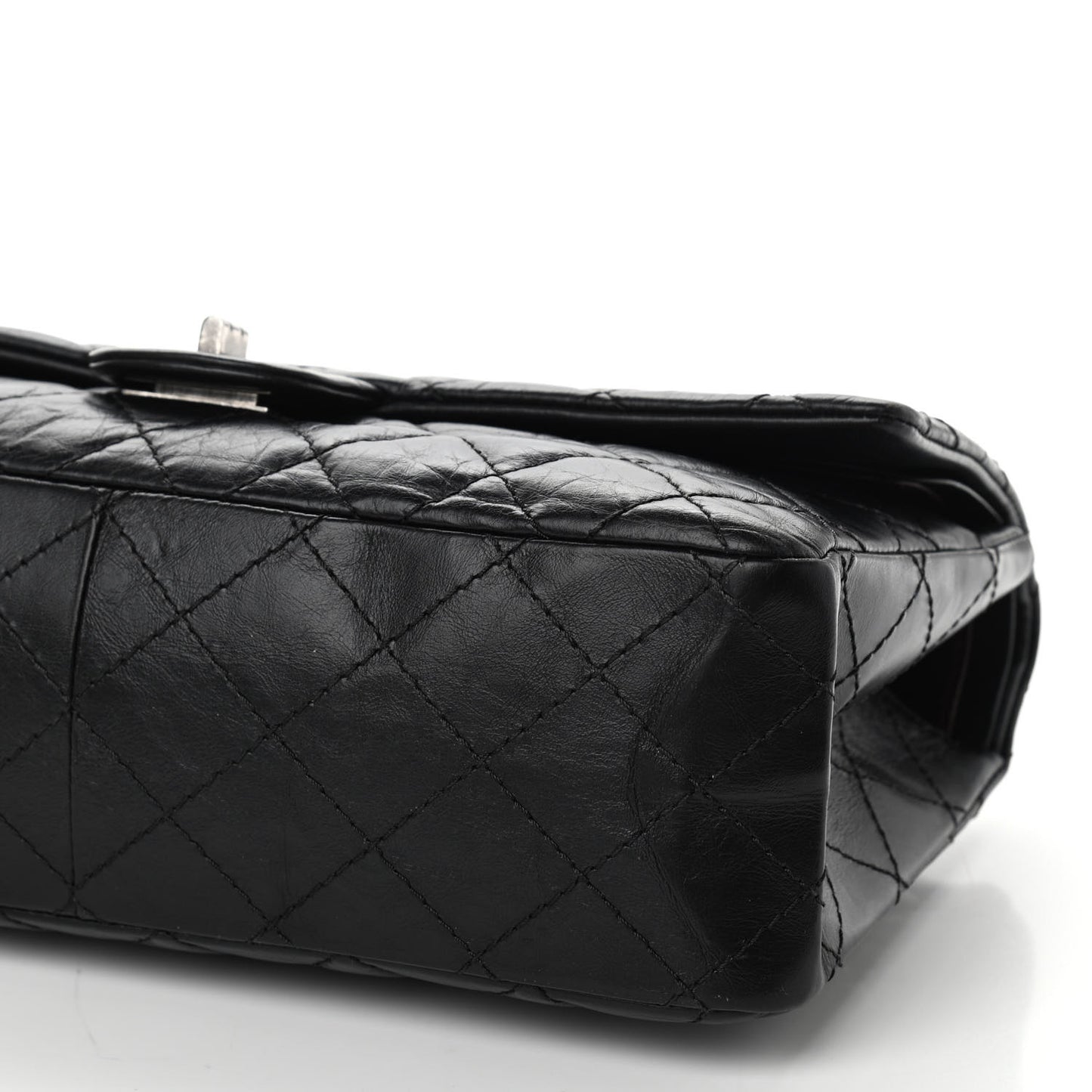Aged Calfskin Quilted 2.55 Reissue 226 Flap Black