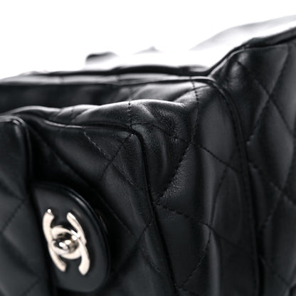 Chanel Calfskin Quilted Large Cambon Multipocket Reporter Black White 20 of 25