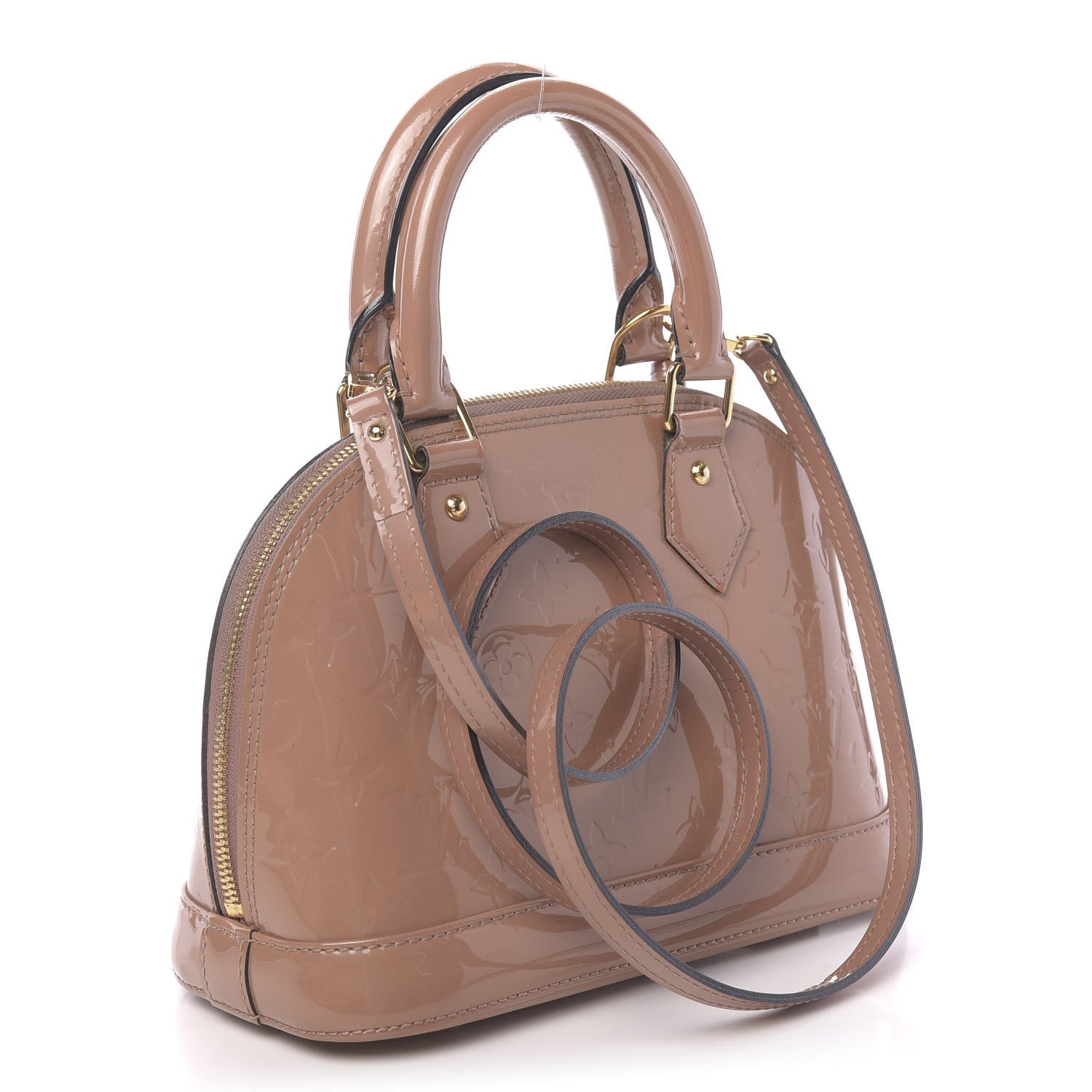 Louis Vuitton Vernis Alma BB Rose Velours 4 of 11