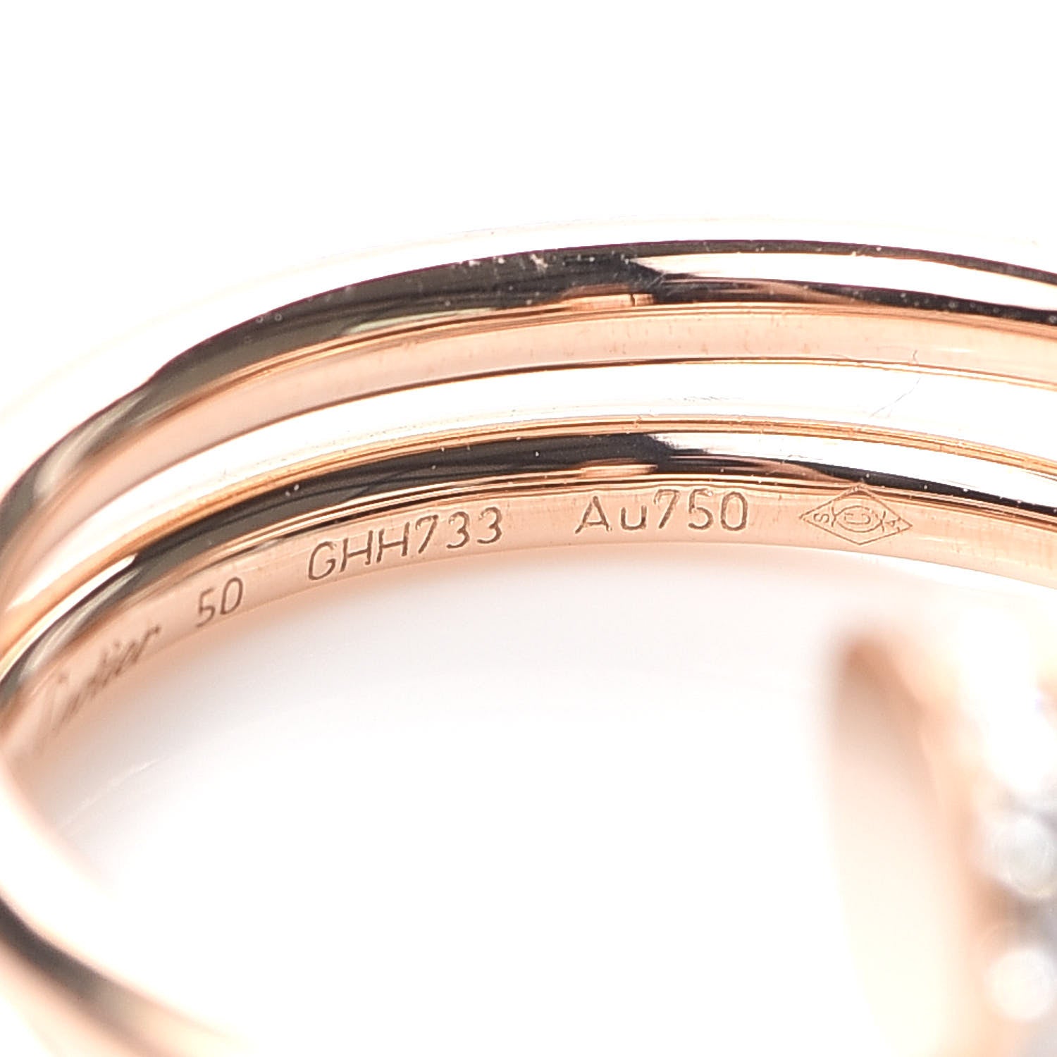 Cartier 18K Pink Gold Diamond Double Juste Un Clou Ring 50 5.25 5 of 6