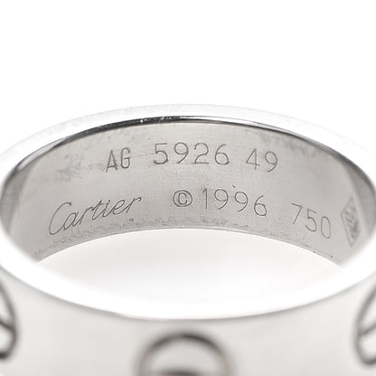 Cartier 18K White Gold 5.5mm LOVE Ring 49 4.75 4 of 4