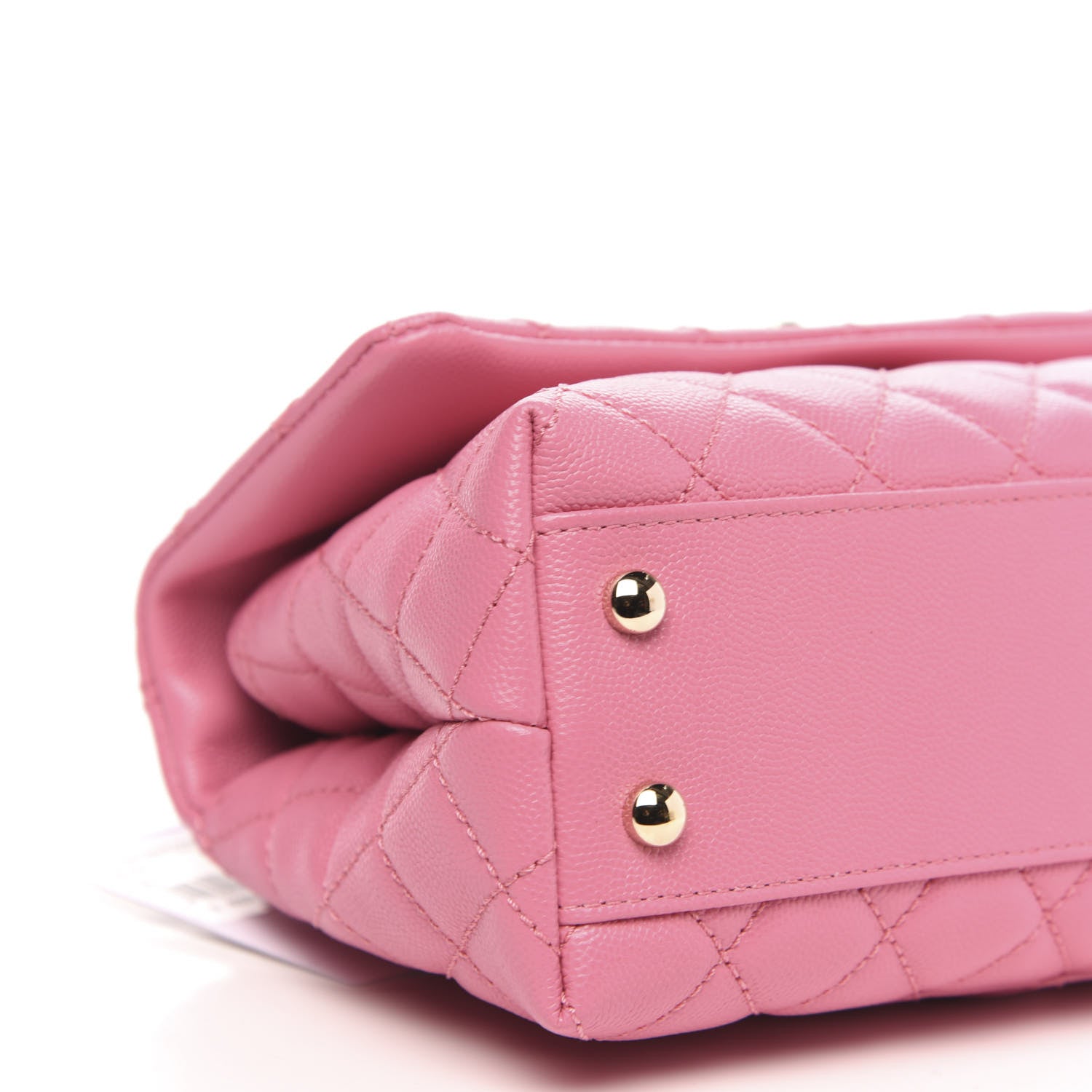 Chanel Caviar Lizard Embossed Quilted Mini Coco Handle Flap Pink 8 of 9
