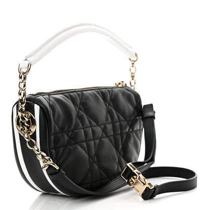 Christian Dior Lambskin Cannage Small Dior Vibe Hobo Bag Black 3 of 11