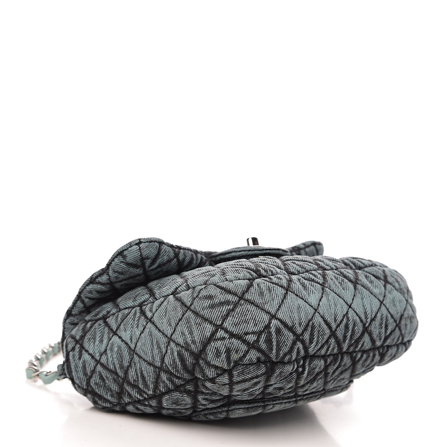 Chanel Washed Denim Quilted Small Denimpression Flap Blue Black 3 of 10