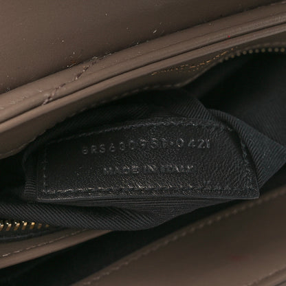 Saint Laurent Calfskin Y Quilted Monogram Toy Loulou Crossbody Bag Greyish Brown 7 of 11