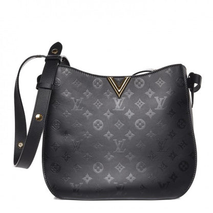 Louis Vuitton Cuir Plume Very Hobo Black 1 of 8