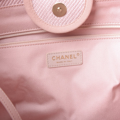 Chanel Mixed Fibers Calfskin Medium Deauville Tote Rose Pink 7 of 9
