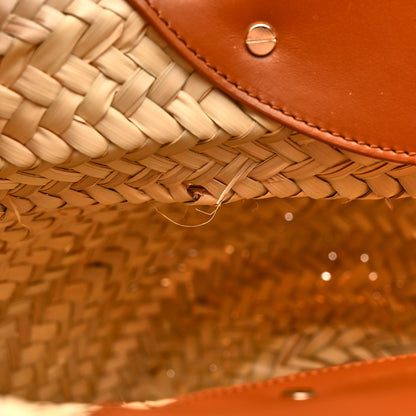 Christian Louboutin Raffia Calfskin Biloumoon Tote Natural Cuoio 11 of 13