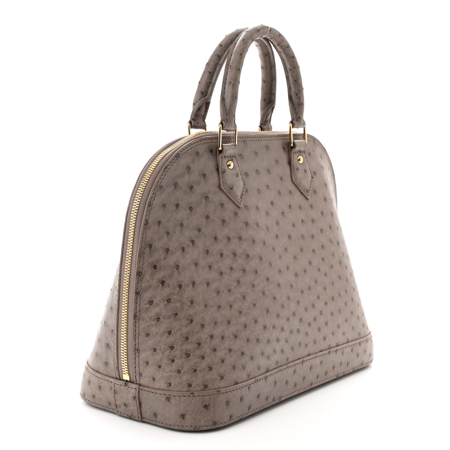 Louis Vuitton Ostrich Alma PM Gris 2 of 8