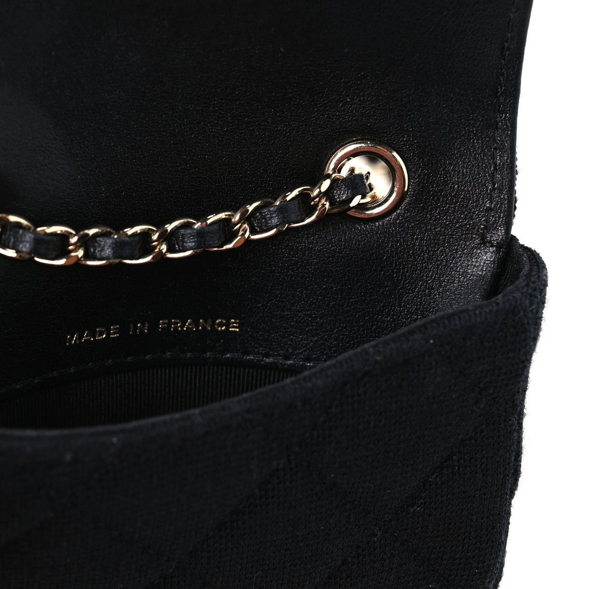 Chanel Jersey Quilted Flap Chain Waist Bag Black 6 of 11