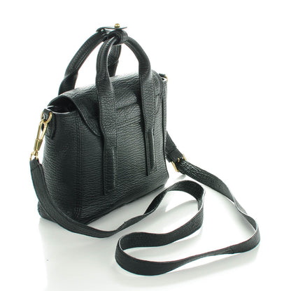 3.1 Phillip Lim 3.1 Textured Calfskin Mini Pashli Satchel Black 3 of 7