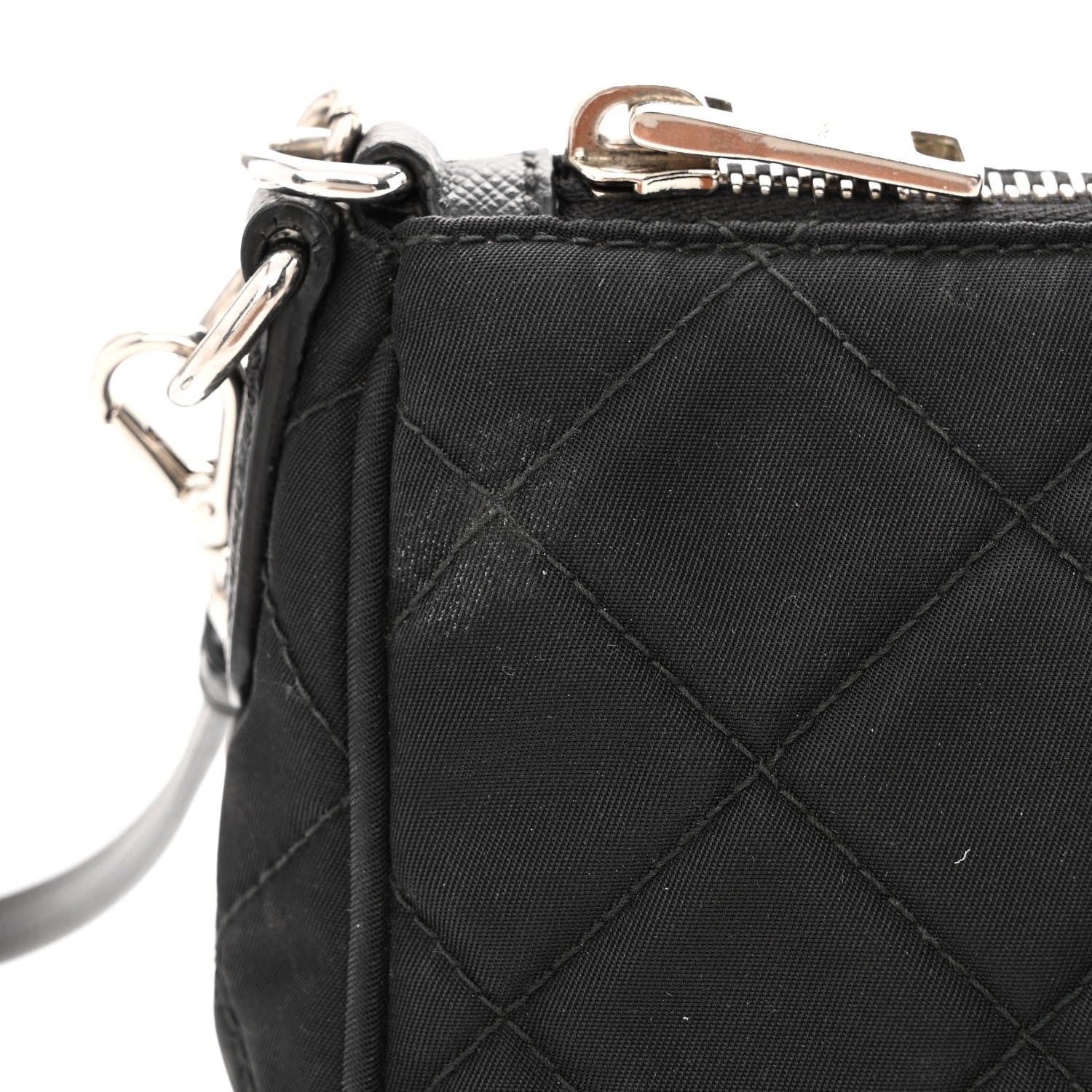 Prada Nylon Tessuto Impuntu Quilted Crossbody Bag Black 12 of 13