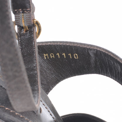 Louis Vuitton Nubuck Leather Corfu Heels 37.5 Moka 5 of 6