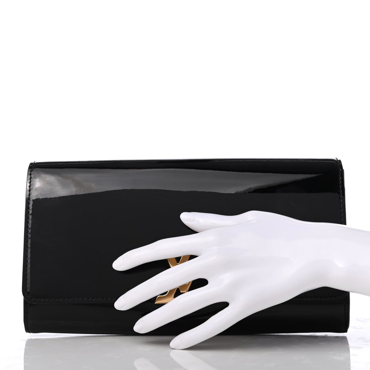 Patent Louise EW Clutch Black