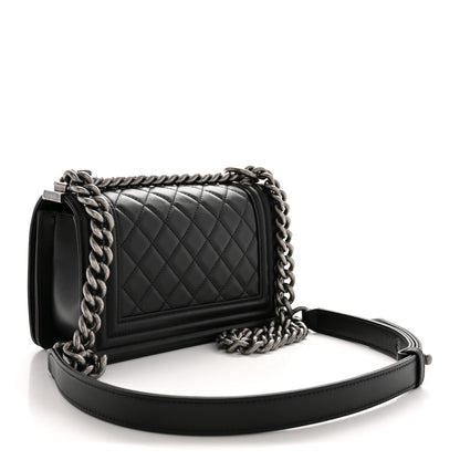 Chanel Lambskin Quilted Small Boy Flap Black 3 of 11