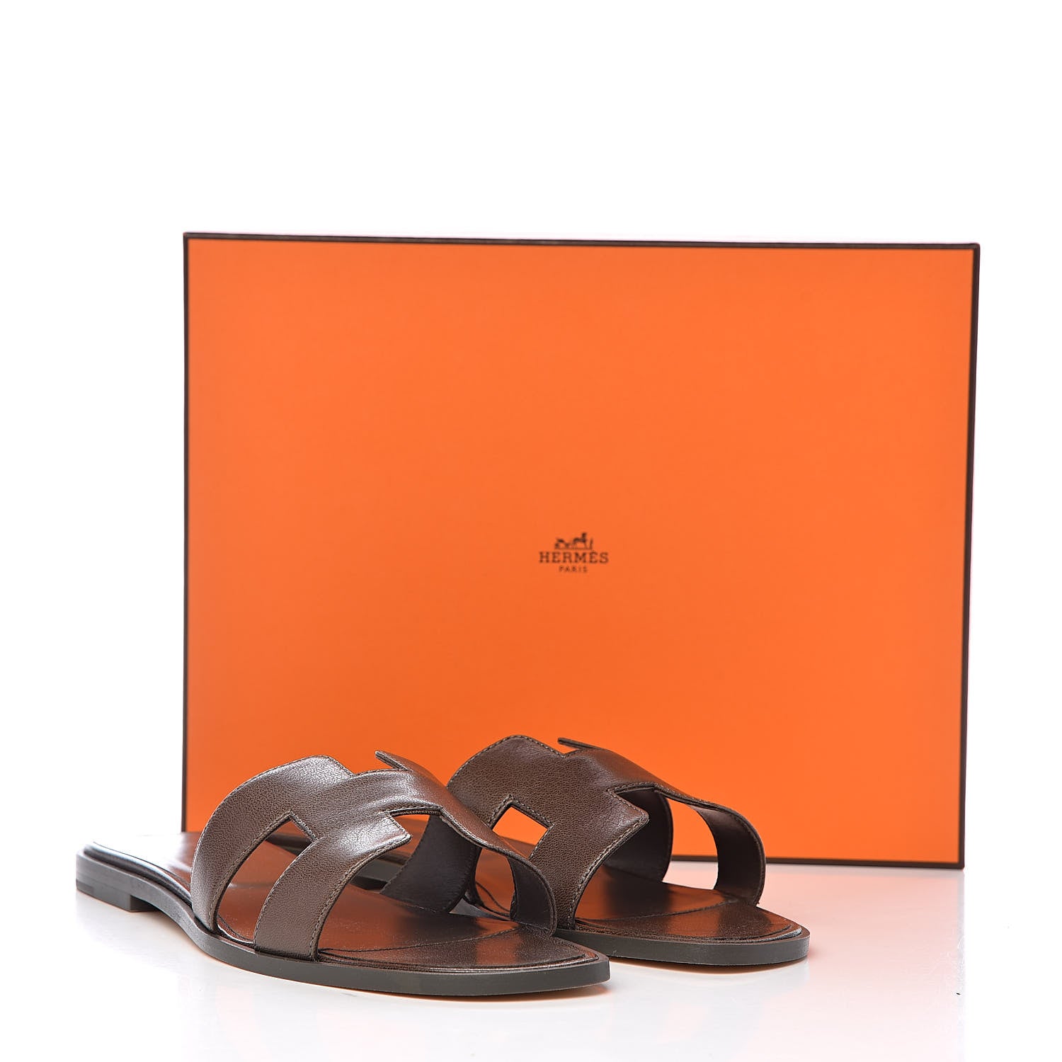 Hermes Goatskin Oran Sandals 41 Gris Galet 10 of 10