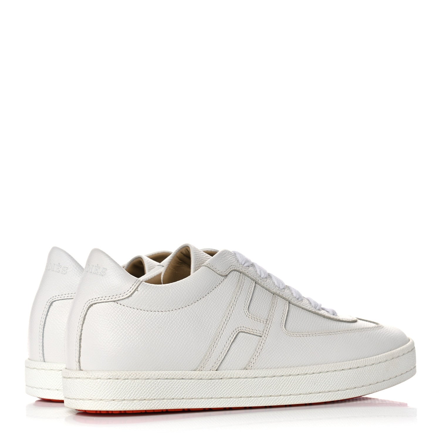 Hermes Epsom Womens Boomerang Sneakers 37 White 4 of 8