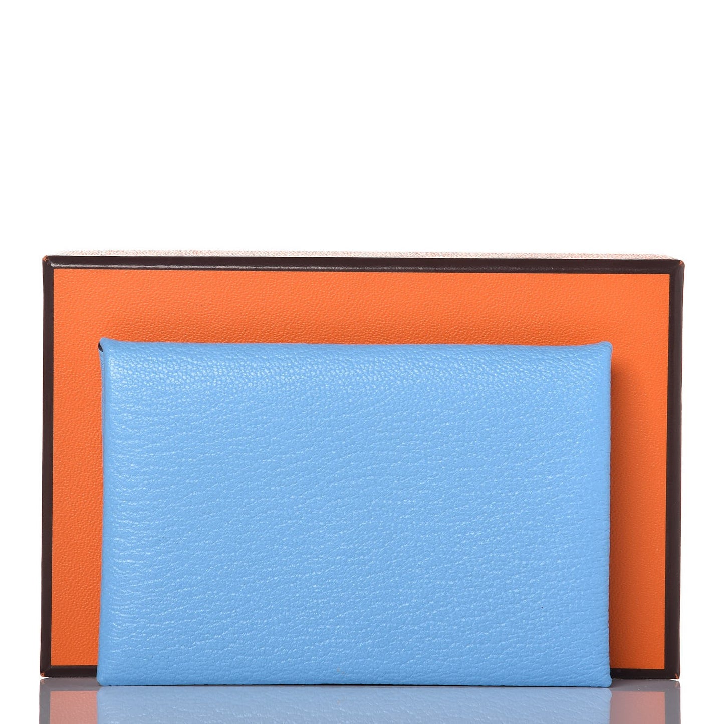 Chevre Mysore Calvi Card Case Bleu Celeste