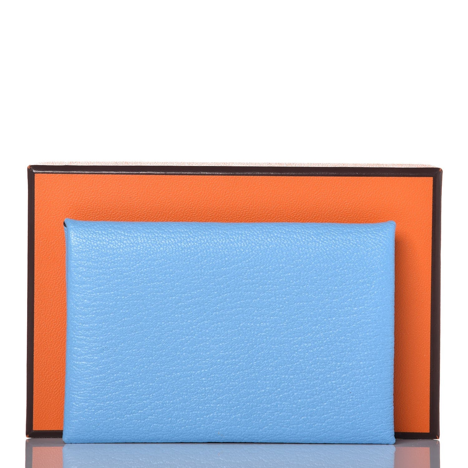Hermes Chevre Mysore Calvi Card Case Bleu Celeste 8 of 8