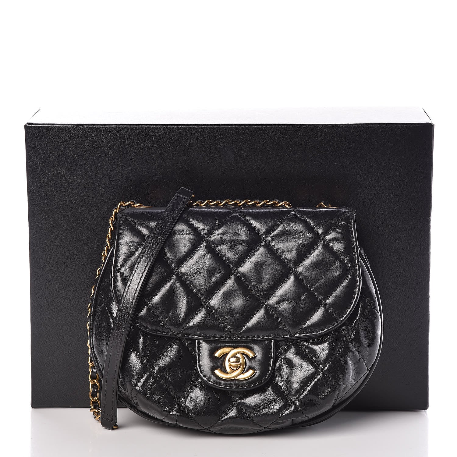 Chanel Aged Calfskin Small Bubble CC Flap Black 12 of 12