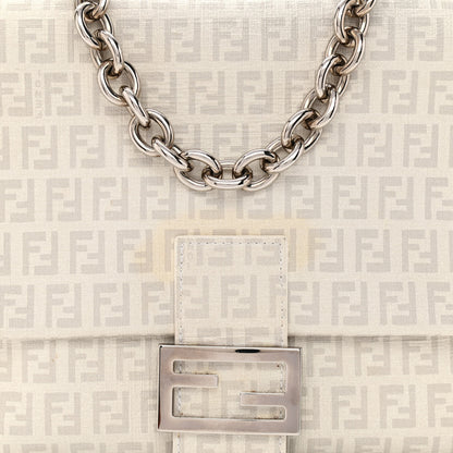 Fendi Zucchino Spalmati Forever Mama Baguette White 8 of 12