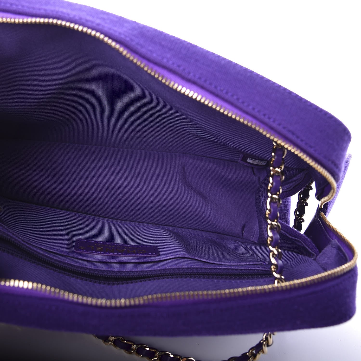 Chanel Jersey Quilted Camera Case Purple 4 of 10