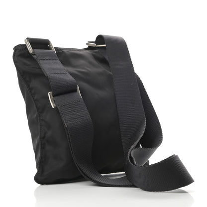 Prada Tessuto Nylon Saffiano Flat Messenger Bag Black 3 of 10