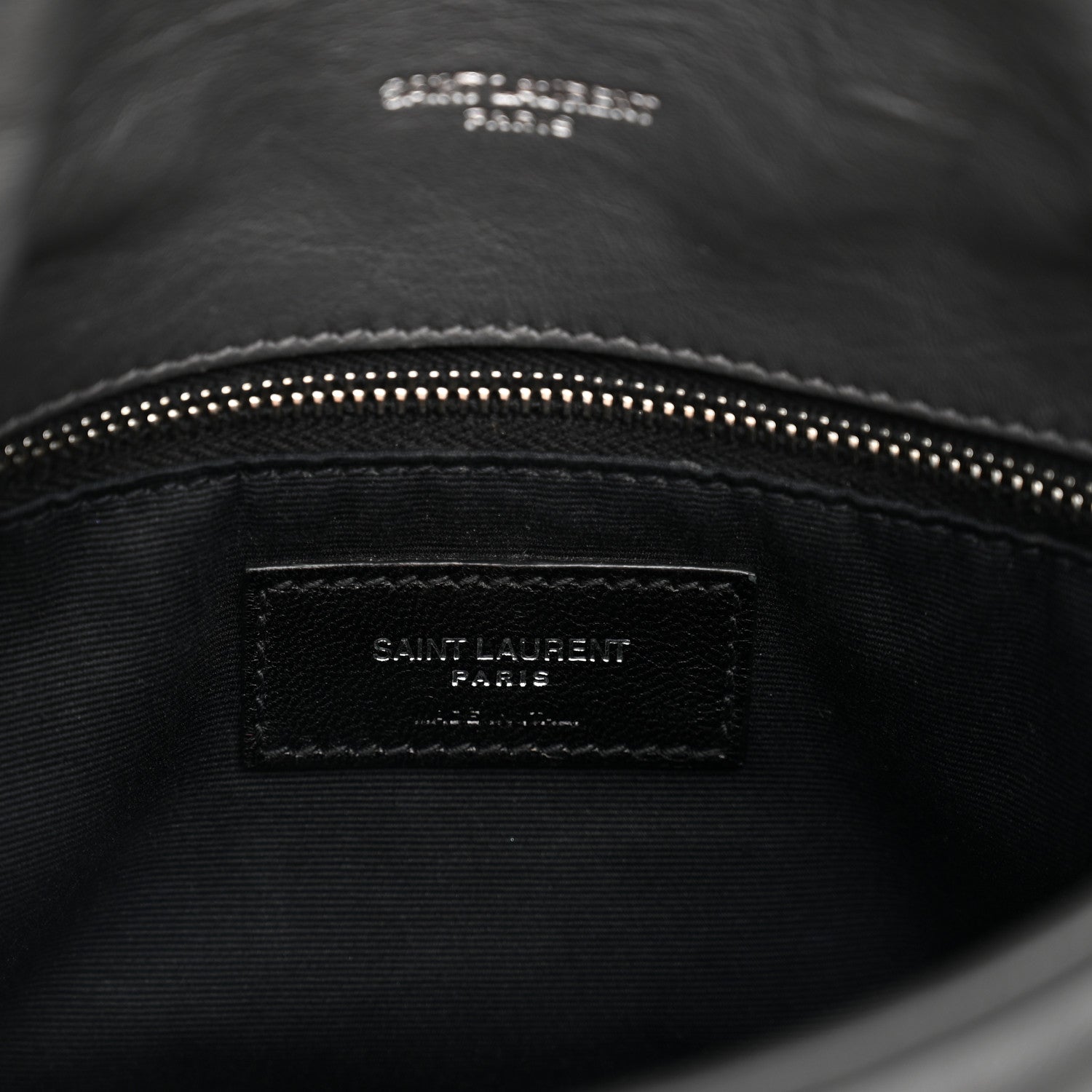 Saint Laurent Lambskin Quilted Toy Loulou Puffer Monogram Chain Satchel Storm 7 of 10