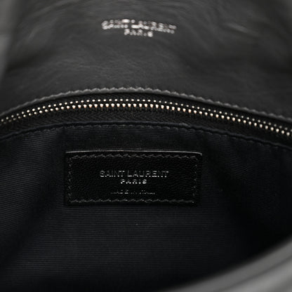 Saint Laurent Lambskin Quilted Toy Loulou Puffer Monogram Chain Satchel Storm 7 of 10