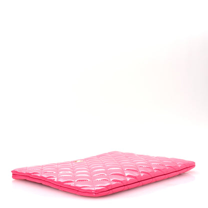 Chanel Patent Calfskin Quilted Medium Cosmetic Case Pink 4 of 7
