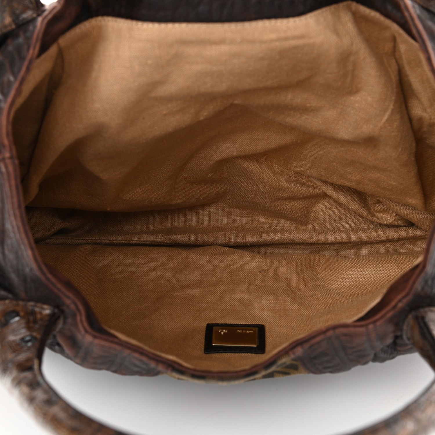 Fendi Zucca Nappa Nuvolata Vitello Tortuga Spy Tobacco Moro 5 of 15