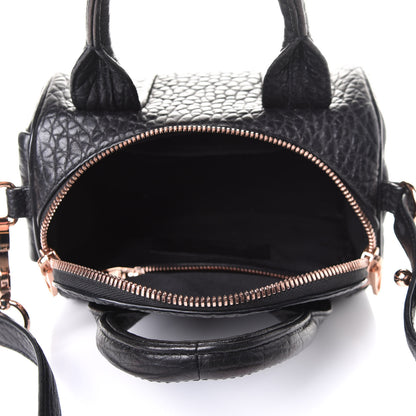 Alexander Wang Pebbled Lambskin Mini Rockie Black Rose Gold Hardware 5 of 12