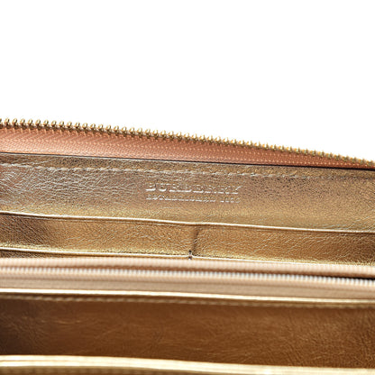 Burberry Metallic Haymarket Check Zip Wallet Gold 6 of 10