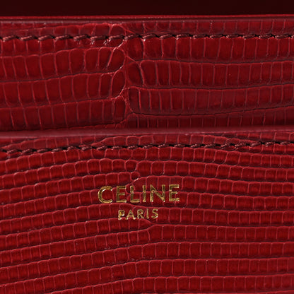 Celine Lizard Small 16 Top Handle Bag Red 6 of 9